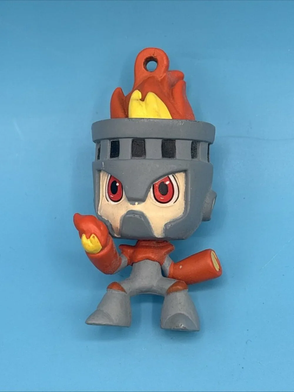 Capcom Rockman Megaman FIREMAN Figural Keychain Key Chain